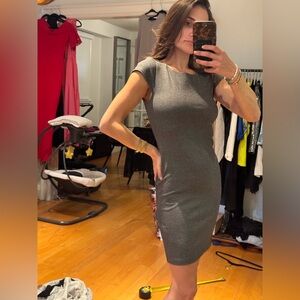 Alice and Olivia “employed” cap sleeve mini dress